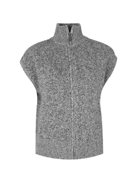 Izaak Azanei high-neck zip-up sweater Grey PRESS26LIN017