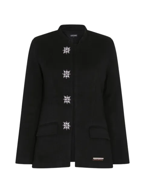 Izaak Azanei embellished-button long-sleeve jacket Black PRESS26NAT016