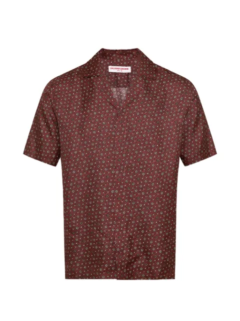Orlebar Brown Maitan floral-print shirt Red 281820