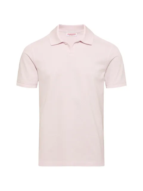 Orlebar Brown Bruno Pique colourblock polo shirt Pink 281772