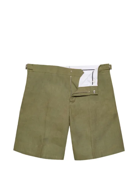 Orlebar Brown Norwich italian linen shorts Green 281823