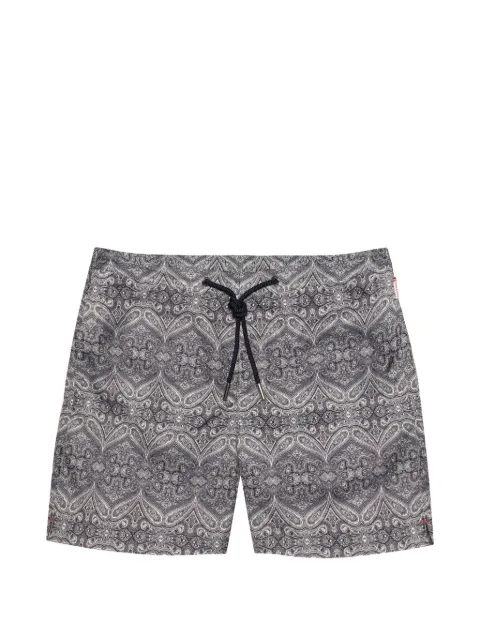 Orlebar Brown Bulldog drawcord patterned swim shorts Blue 281736