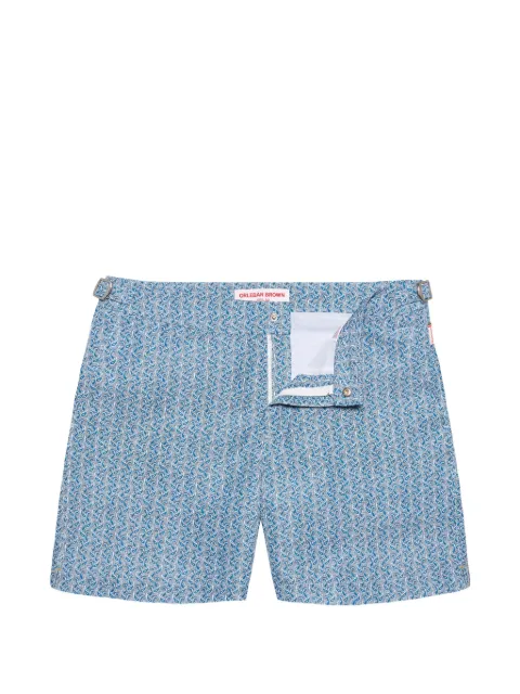Orlebar Brown Bulldog patterned swim shorts Blue 281756