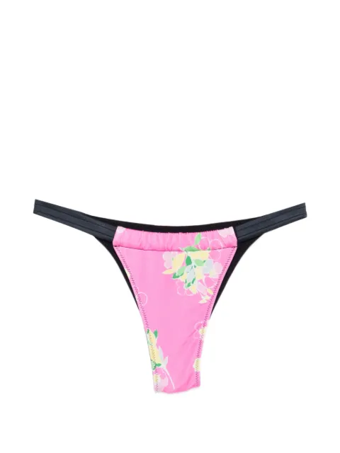 Frankies Bikinis Amore floral-print bikini bottom Pink 11101SA