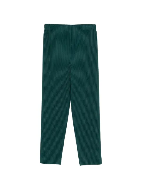 Homme Plissé Issey Miyake pleated straight-leg trousers Green HP66JF17278