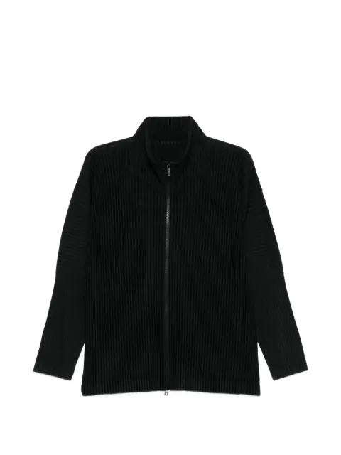 Homme Plissé Issey Miyake zip pleated shirt Black HP66JL54015