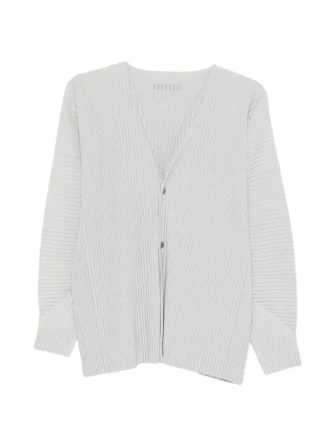 Homme Plissé Issey Miyake pleated cardigan Grey HP66JL17011