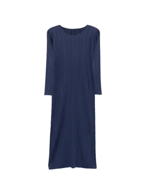 Pleats Please Issey Miyake pleated midi dress Blue PP66JH116
