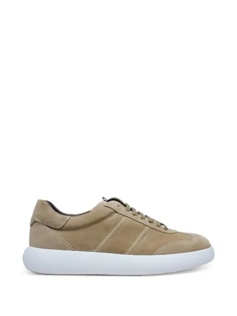 Brioni stitched leather trainers Neutrals QHLW0LO97089400