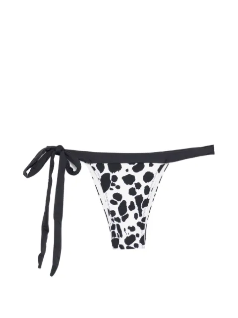 Frankies Bikinis Coco tie-detail pattern bikini bottom White 11478NS
