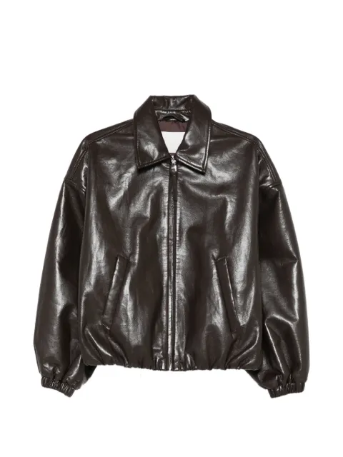 Citizens of Humanity bubble-hem leather bomber jacket Brown 5174