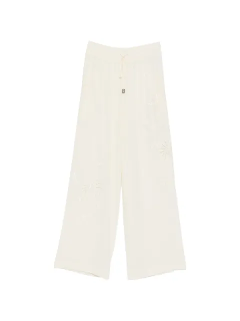 Ermanno Scervino floral-embroidered trousers Neutrals D482P351RVKX
