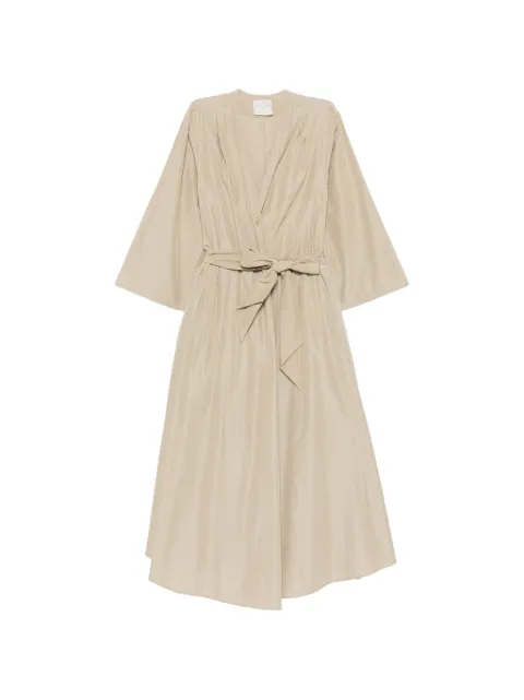 Forte Forte V-neck belted midi dress Neutrals 14569MYDRESSSAND