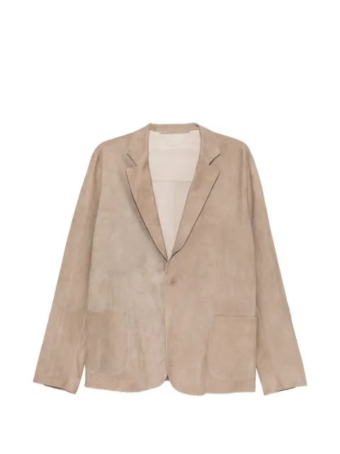 Salvatore Santoro pocket leather jacket Neutrals 50663U