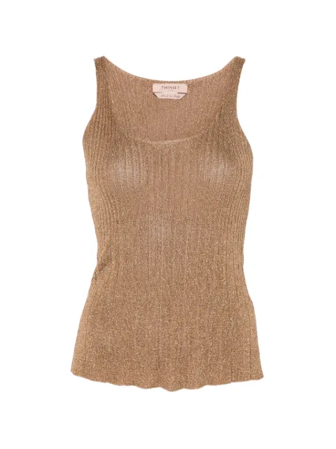 TWINSET knit top with lurex Gold 261TP3041