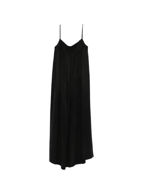 Eleh gathered-detail maxi dress Black SS260110