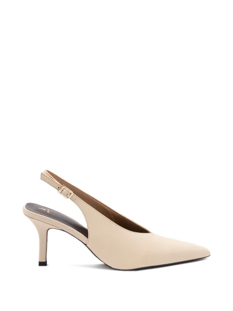 Patrizia Pepe leather slingback sandals Neutrals 8Z0107L048