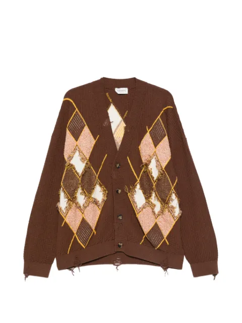 Laneus fringed cardigan Brown S6LAMACA196
