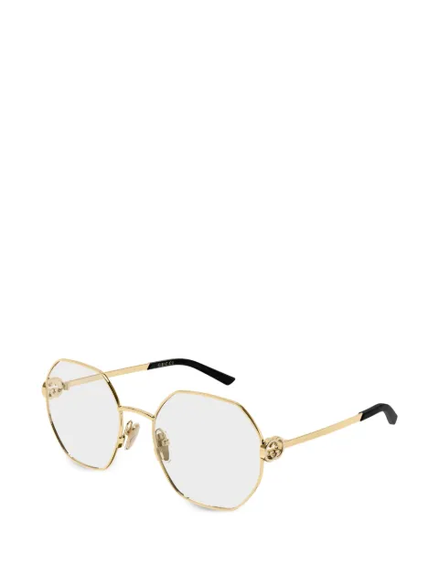 Gucci Eyewear gg2048o geometric glasses Gold GG2048O002