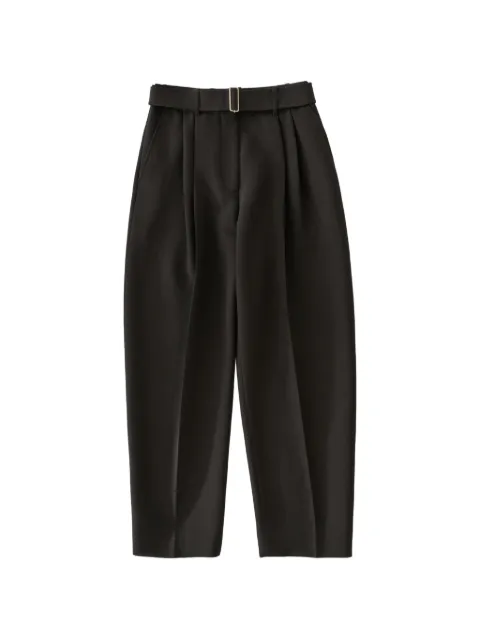 Studio Nicholson Hibi belted pleated trousers Black HIBISNW1797WOOLNYLONTAILORINGBLACKGRAPE