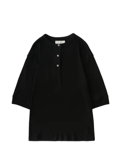 Studio Nicholson Lorem T-shirt Black LOREMSNW1839RIBLYOCELLJERSEYBLACK