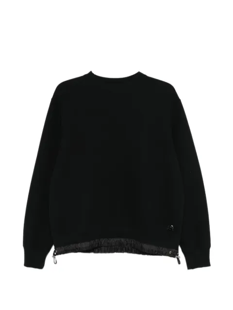 sacai drawstring hem sweatshirt Black SCM327