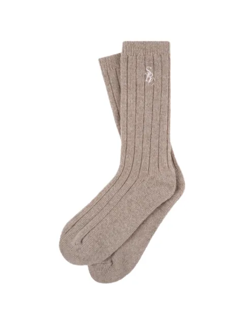 Sporty & Rich ribbed socks Neutrals AC07866302BE24