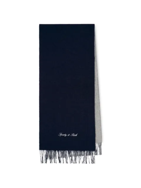 Sporty & Rich fringed scarf Grey AC08566326GY24