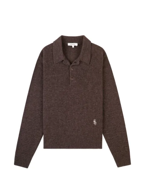 Sporty & Rich embroidered-logo polo shirt Brown WS07466302BR27