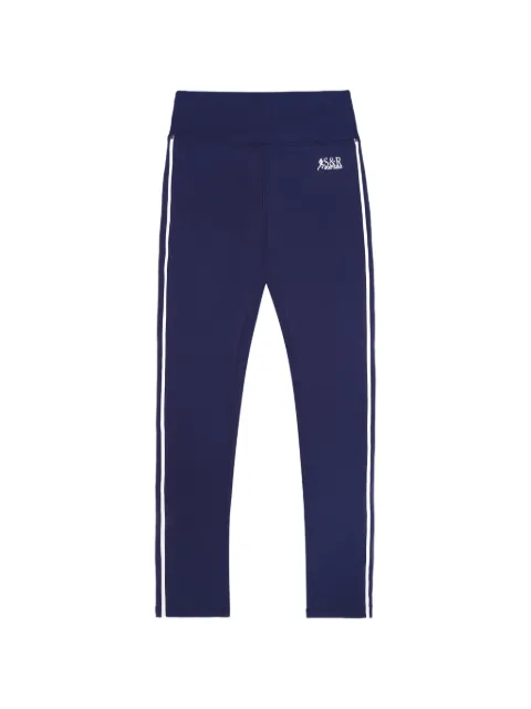 Sporty & Rich SR Runner stripe-detail leggings Blue PA04567139BL1322
