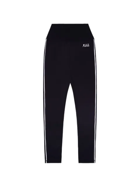 Sporty & Rich SR Runner striped leggings Black PA04567139BA
