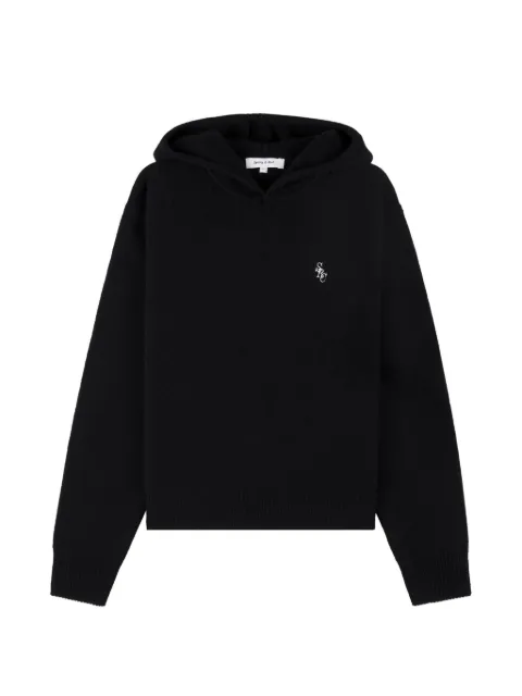 Sporty & Rich SRC embroidered hoodie Black WS01367302BA012