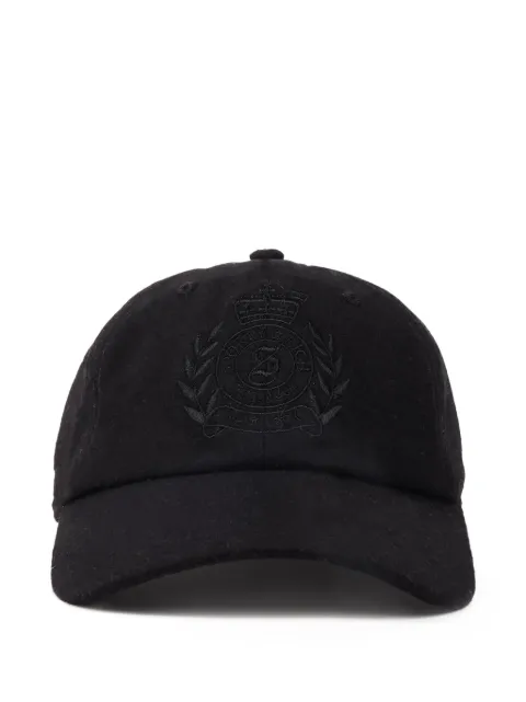 Sporty & Rich NY crest wool embroidered cap Black AC08067243BA011