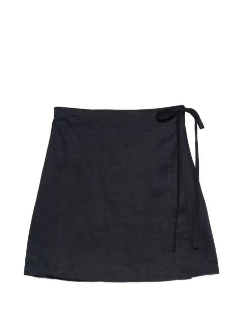 BONDI BORN tie detail mini skirt Blue SK50011DL