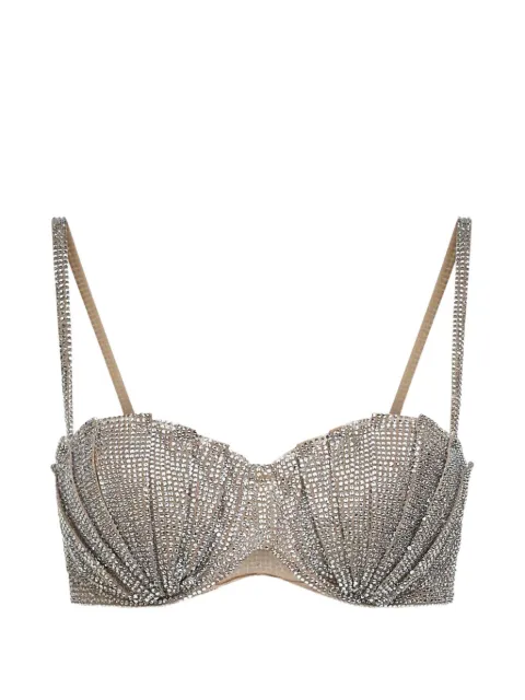 Giuseppe Di Morabito crystal-embellished bra Silver 06PSTO392FC1631621