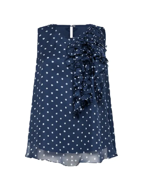 P.A.R.O.S.H. ruffled top Blue PALLINAD313355