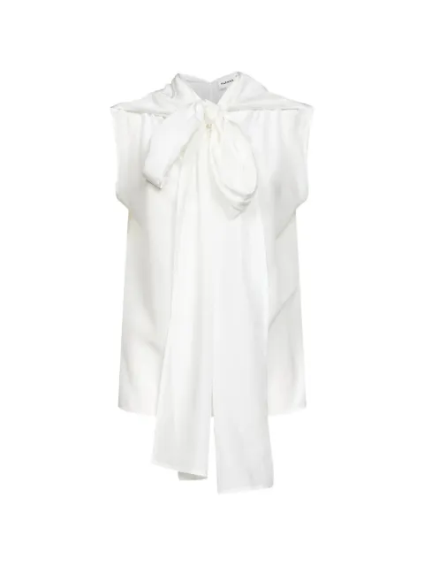 P.A.R.O.S.H. tie-neck sleeveless top White D311700SWEET26002
