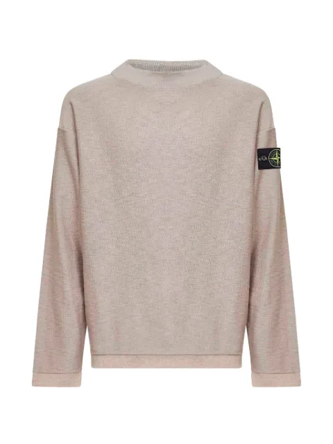 Stone Island 5100044 plush stitch organic cotton nylon jumper Neutrals L1S155100044S01B0