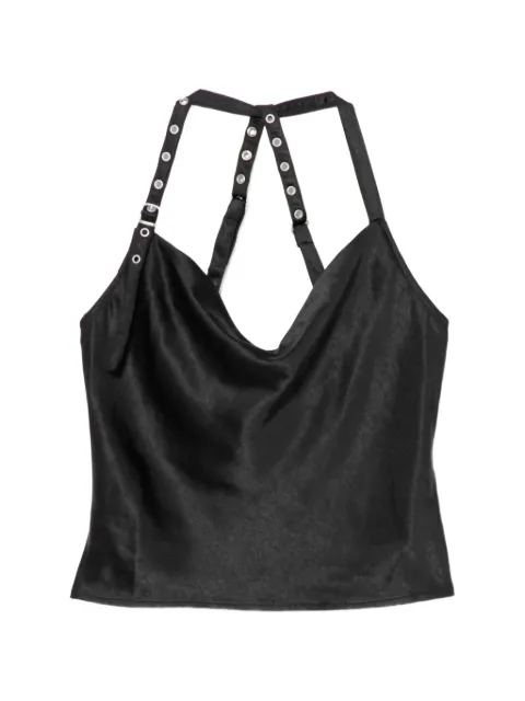 The Ragged Priest Raven sleeveless top Black RPHL251044WV