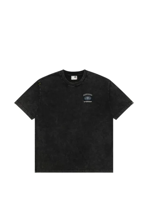 AAPE BY *A BATHING APE® embroidered short-sleeve T-shirt Black ATE1671XXQ
