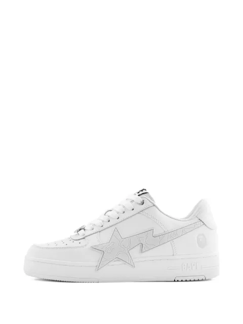 A BATHING APE® star-embossed sneakers White 001FWL801307M