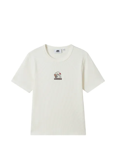 CHOCOOLATE embroidered-logo T-shirt Neutrals B1XTEW01026X