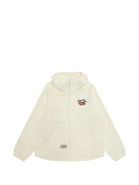 AAPE BY *A BATHING APE® embroidered-detail hooded jacket Neutrals ALJ7777XXQ