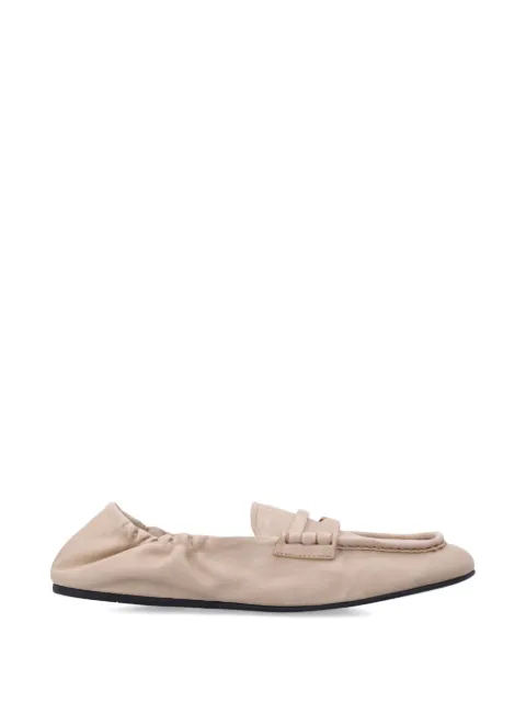 Miu Miu ruched moccasin loafers Neutrals 5D341EFD005EFX