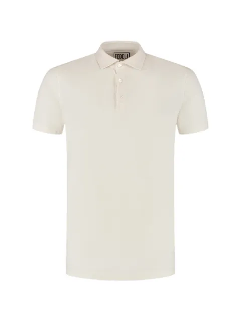 Fedeli buttoned polo shirt Neutrals TUD00116130