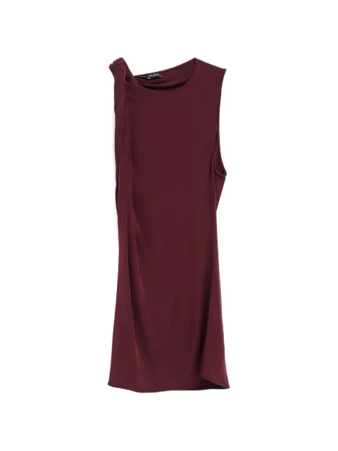 Atlein knotted draped top Red T03DTJ25