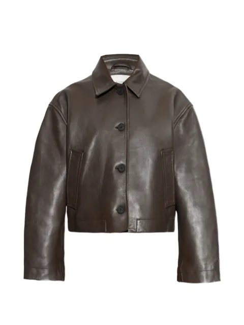 Studio Nicholson buttoned lambskin jacket Brown HAINSNW1798