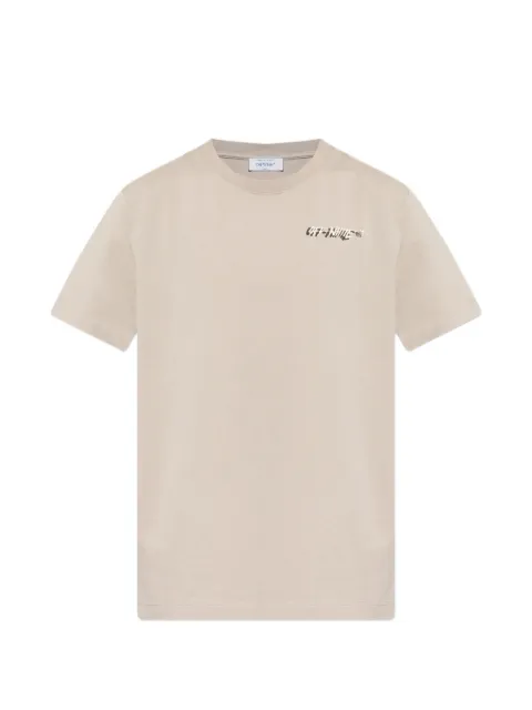 Off-White logo T-shirt Neutrals 44MAA027S26J00A250