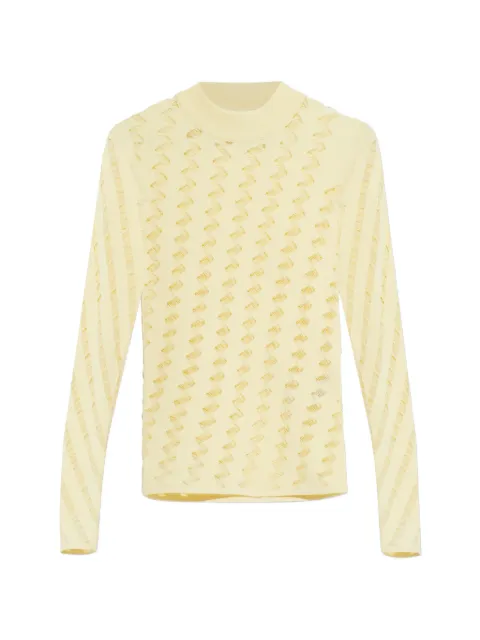 IRO Aliona zigzag-pattern top Yellow WP12ALIONA