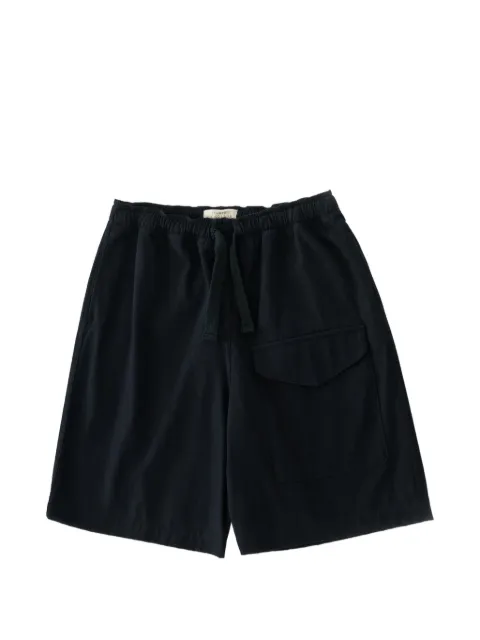 Studio Nicholson elasticated-waistband shorts Blue IKARIASNM1470SLUBCOTTONTWILLINDIGO